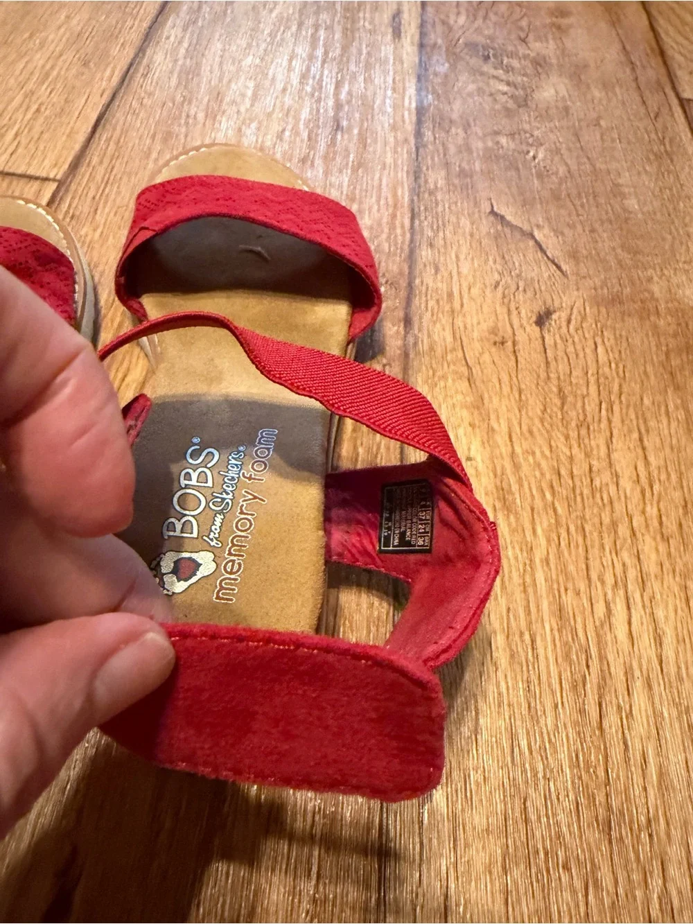 Red BOBS ladies sandals size 7
